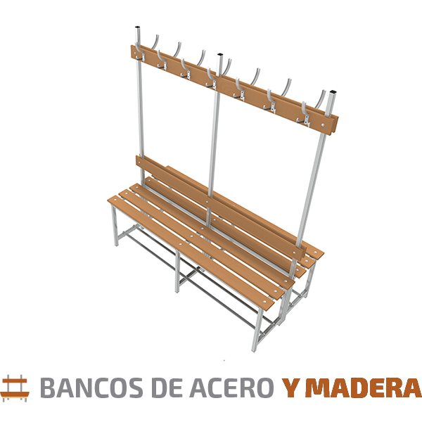 Steel and wood benches