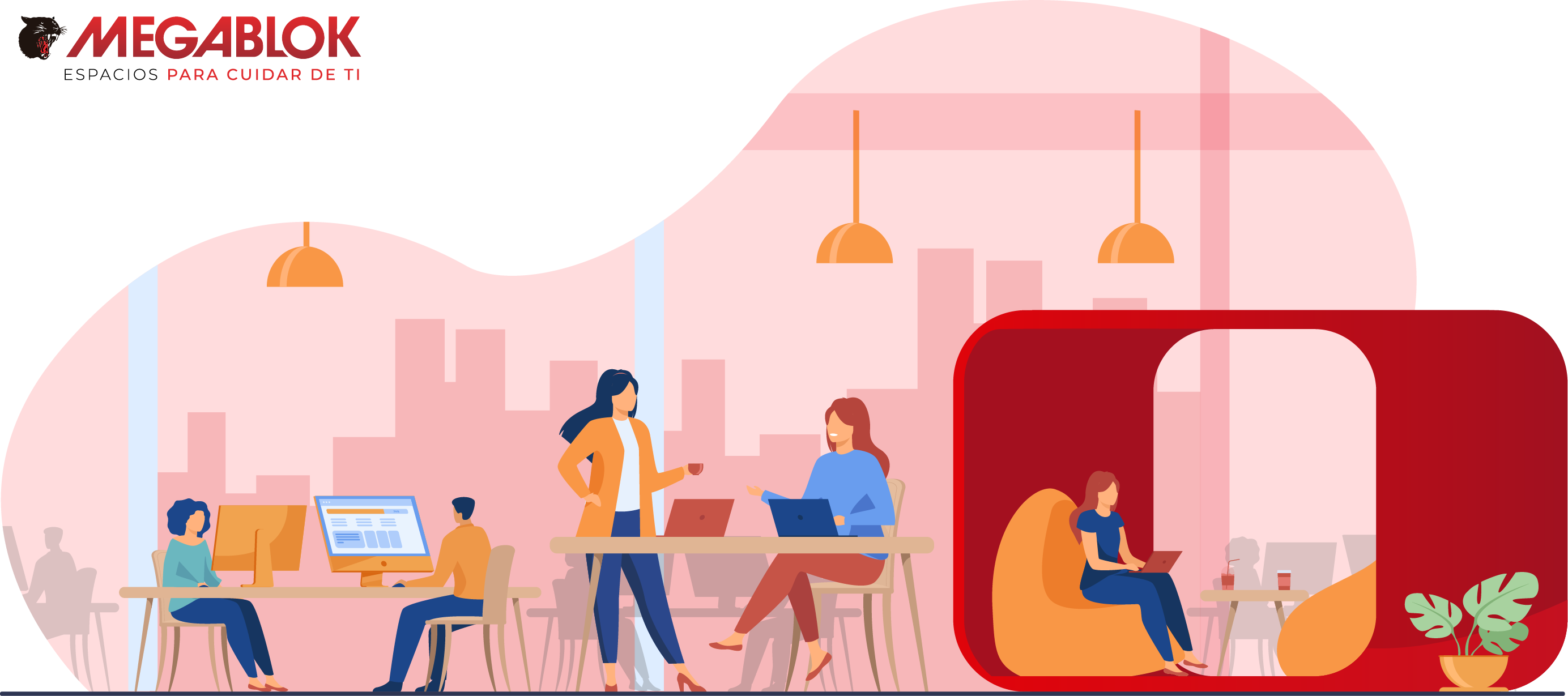 Equipping Open Spaces and flexible offices for hybrid work