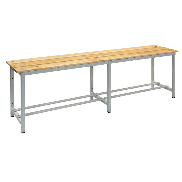 banco de madera y acero